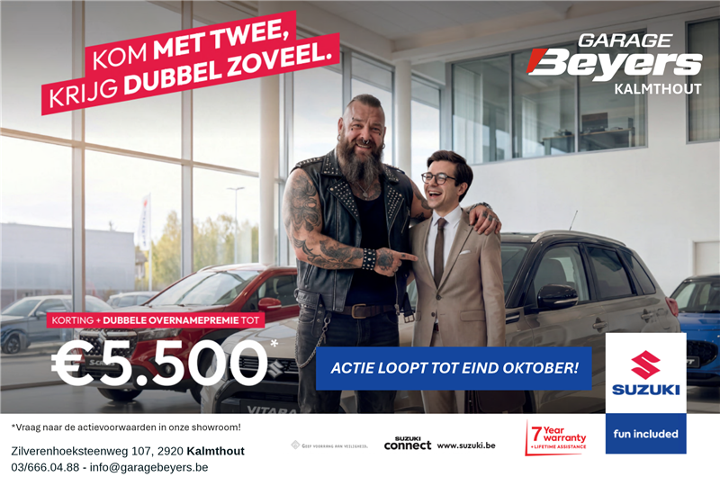Deals bij Suzuki verlengd tot EIND OKTOBER!